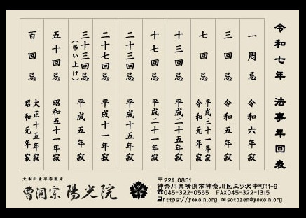 令和3年年回表