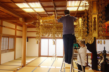 天蓋の掃除
